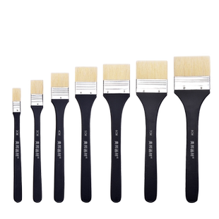 美邦油画猪鬃板刷丙烯水粉水彩颜料排笔画画笔彩绘美术生专用尼龙平头毛笔刷子专业墙绘笔底刷画材排刷子套装