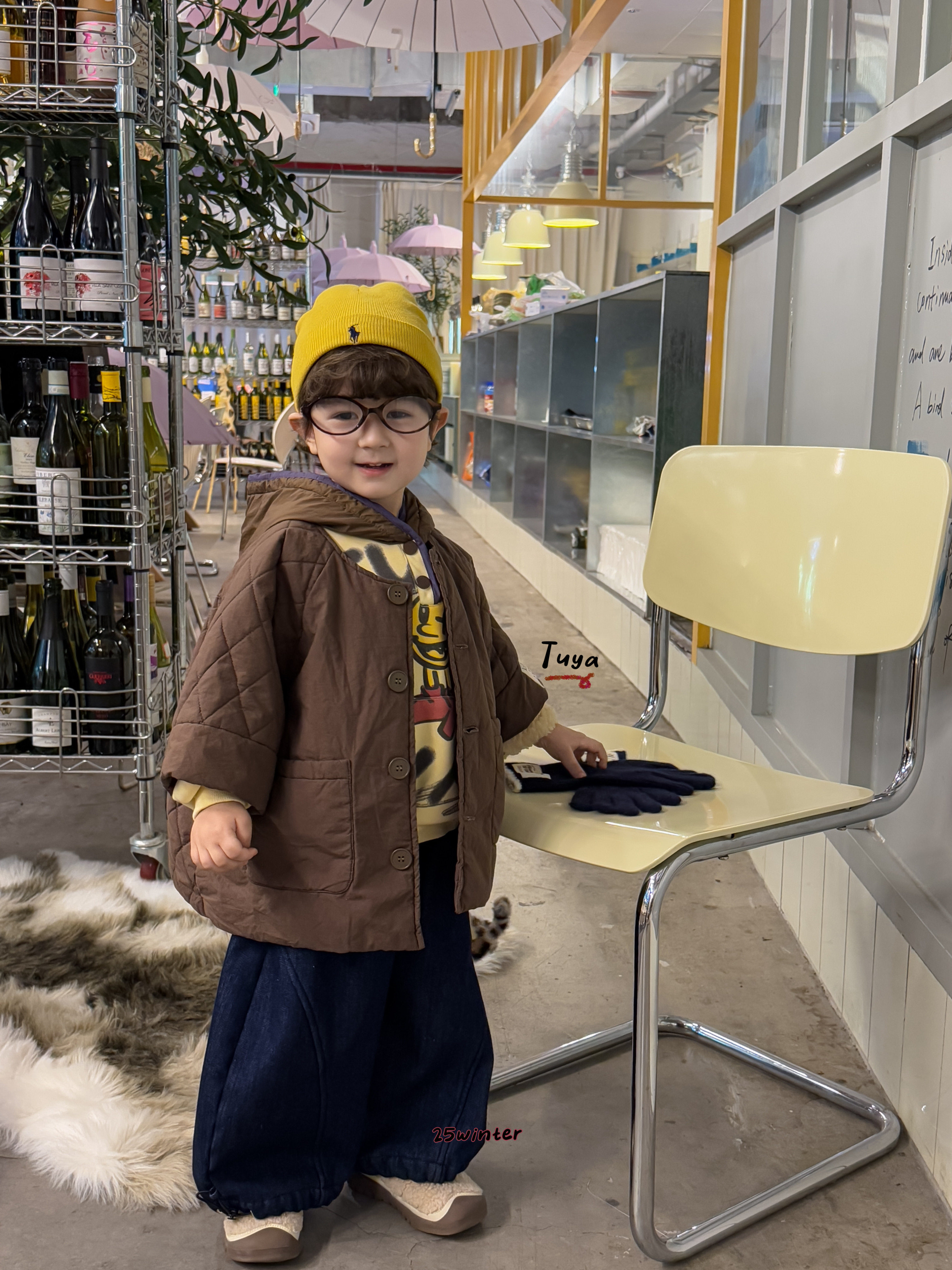 品牌童装冬季新品儿童棉服 韩版男童纯色圆领单排扣夹棉外套