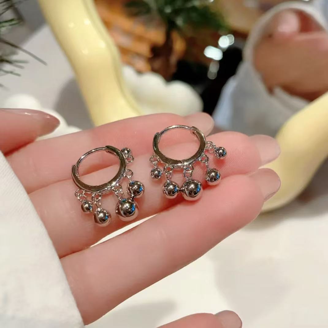 足银990古法流苏耳扣新中式国潮时尚百搭耳饰送礼物