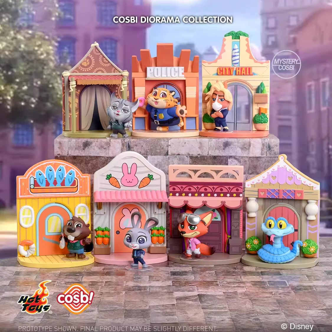 HotToys疯狂动物城2场景盲盒COSBI朱迪尼克公仔桌面手办摆件礼物