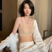 粉底液隐形内衣女夏薄款 文胸 透气凉感无痕无钢圈细肩带美背背心式
