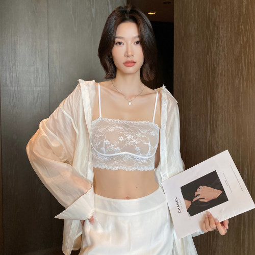 抹胸内衣女防走光夏季薄款小胸舒适无钢圈细肩带美背背心式文胸罩