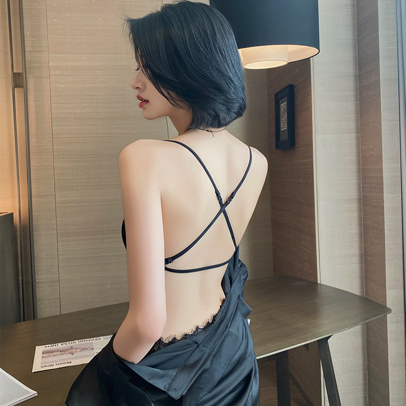 前扣美背内衣女小胸聚拢无钢圈性感无痕法式三角杯文胸罩2025新款