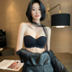 无肩带内衣女防滑小胸聚拢显大无钢圈隐形抹胸裹胸无痕文胸罩夏季