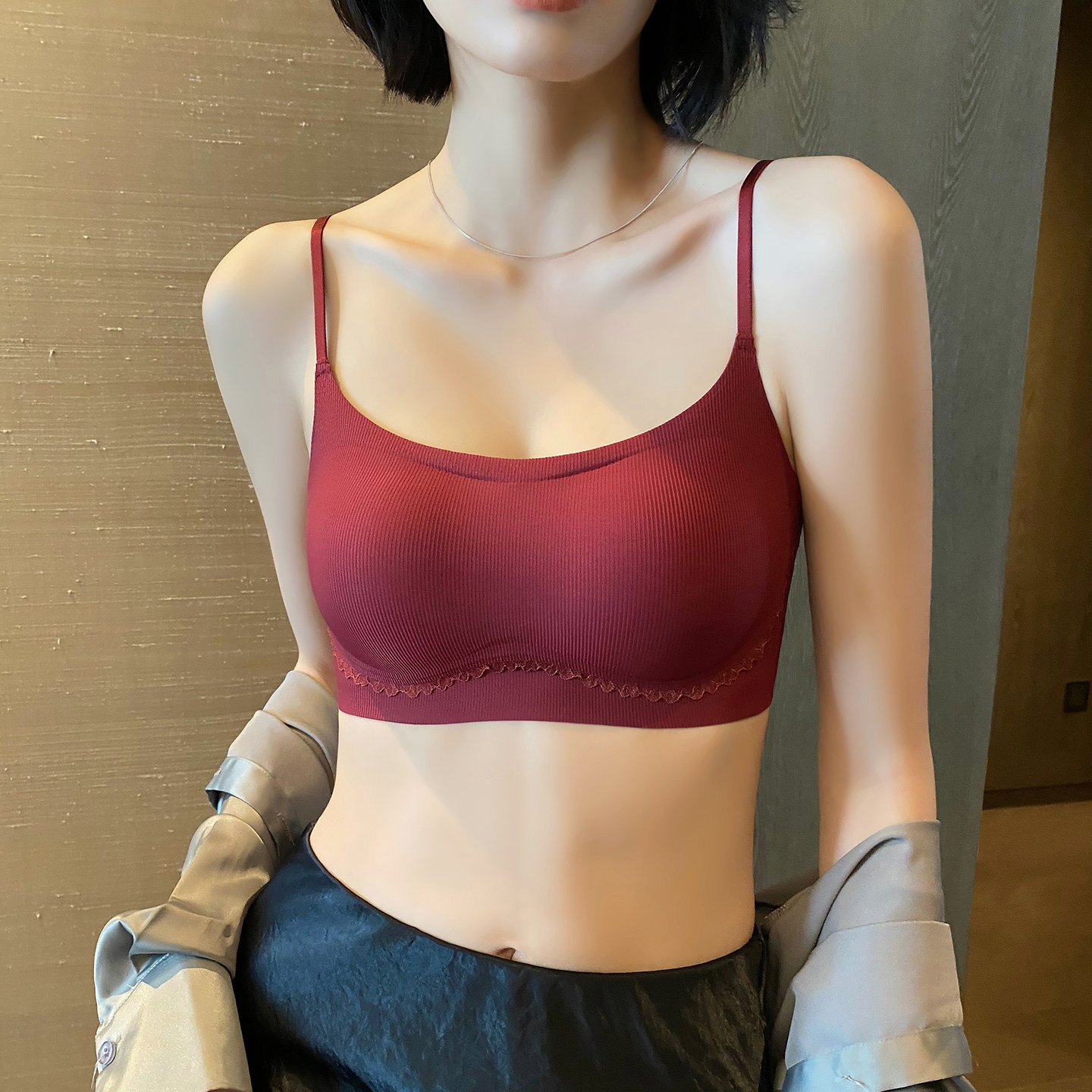 本命年红色内衣女小胸聚拢无钢圈收副乳防下垂秋冬舒适无痕文胸罩,女士内衣/男士内衣/家居服,文胸,淘宝优惠券,粉丝福利购,淘宝优惠卷