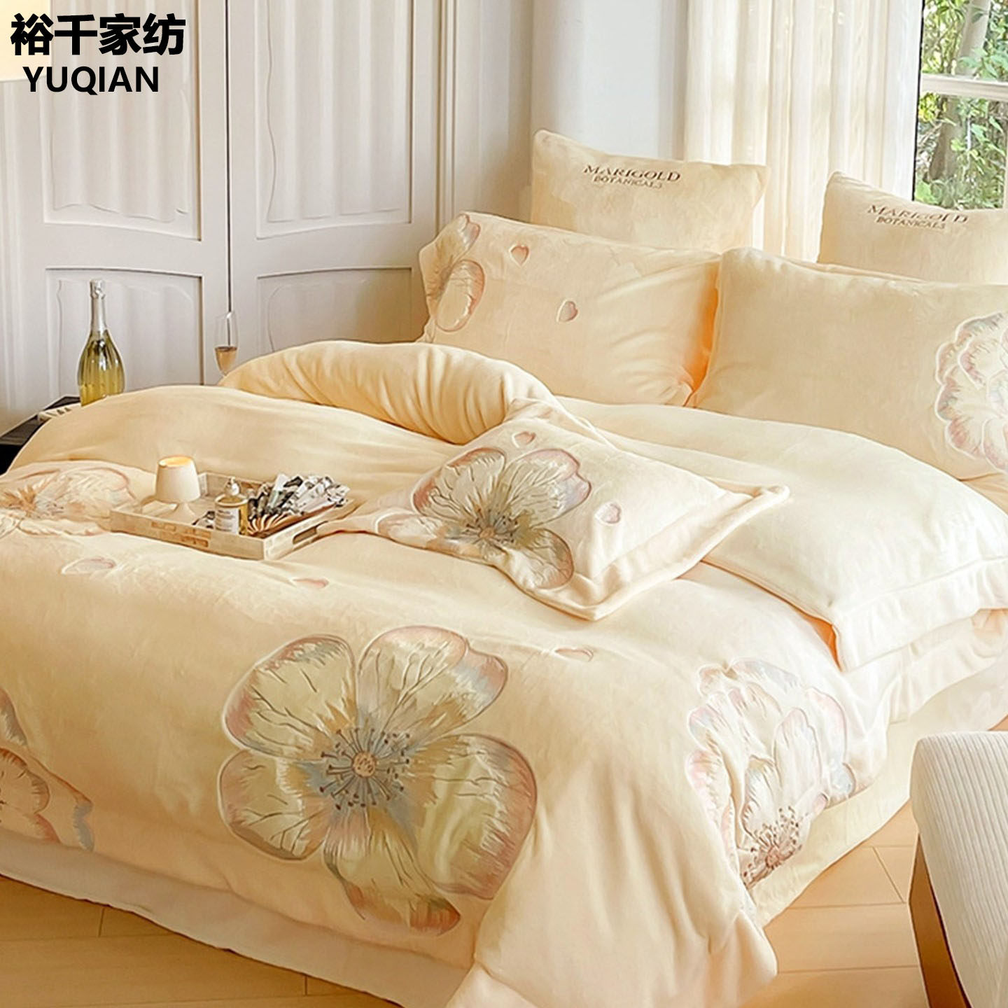 A类母婴级牛奶绒四件套冬季双面珊瑚绒保暖床品2026新款加厚床单