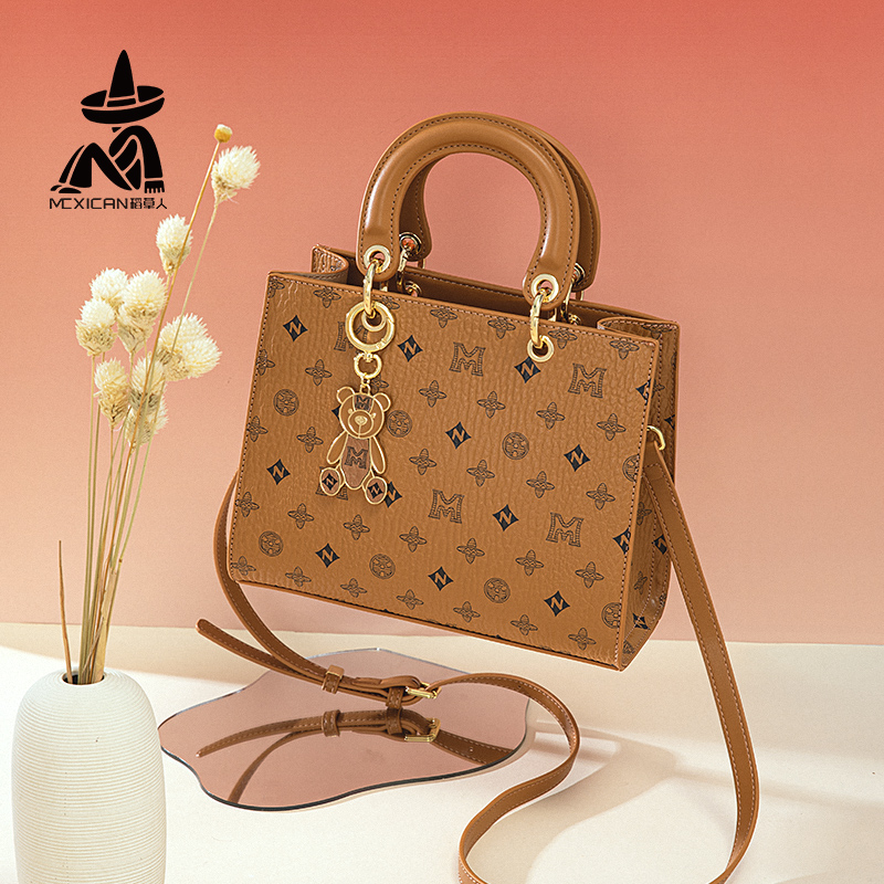 稻草人女包2023新款包包夏季手提通勤包小众时尚复古单肩斜挎包