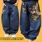 jeans y2k 绝版 美国带回PACO hiphop宽松嘻哈街头复古街头牛仔裤