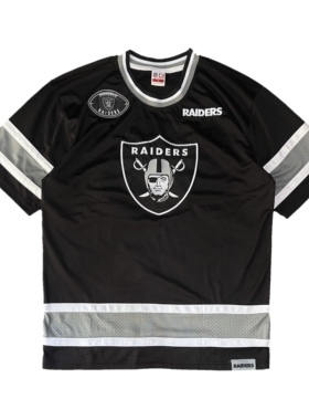 raiders突袭者logo全是刺绣美式嘻哈oldschool街头宽松复古球衣