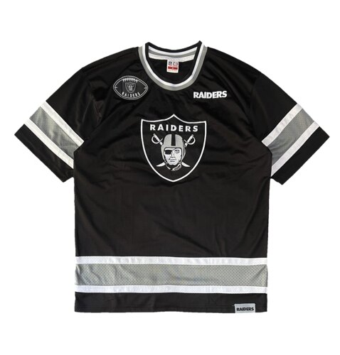 raiders突袭者logo全是刺绣美式嘻哈oldschool街头宽松复古球衣