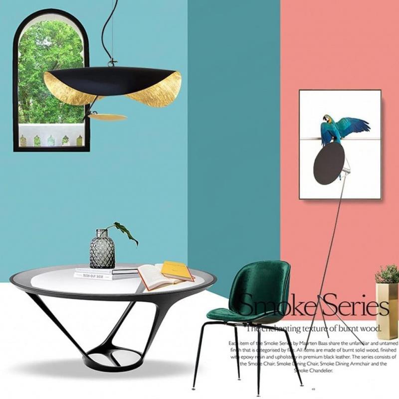 工厂直销创意艺术北欧飞碟金属帽子吊灯设计师餐厅酒店展厅装饰荷