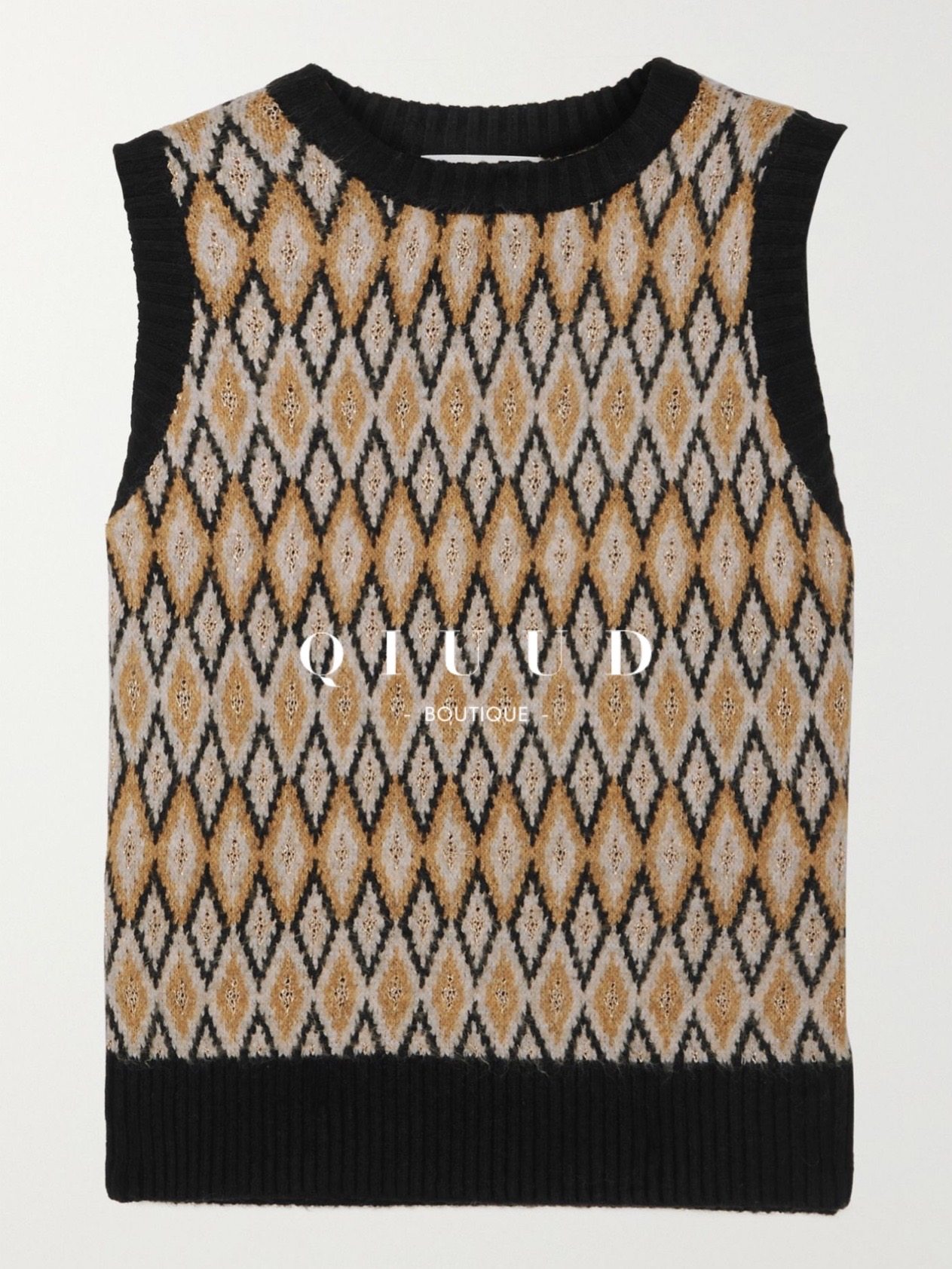 20S Spring and summer savi The same paragraph retro munth Watkins Diamond Plaid knitting vest Vestin the Women's clothing/Boutique , Wool sweater  category - from Buy2taobao.com to provide professional Taobao agent buy service