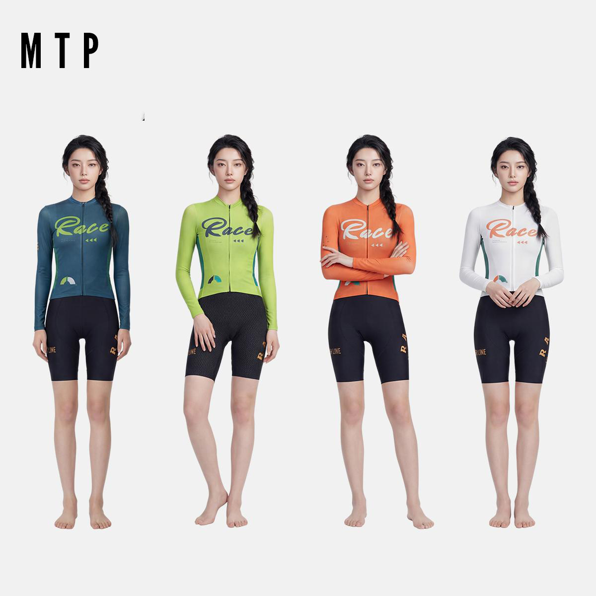 「春夏新品-拾光男女款」秋季长袖公路骑行服速干透气网轻薄防晒