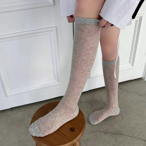 MARCA高筒小腿袜微透女袜ins风