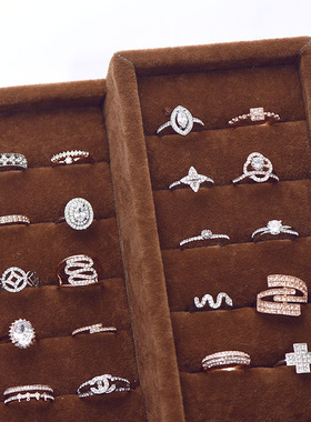 24个韩版女小巧保色混批义乌戒指