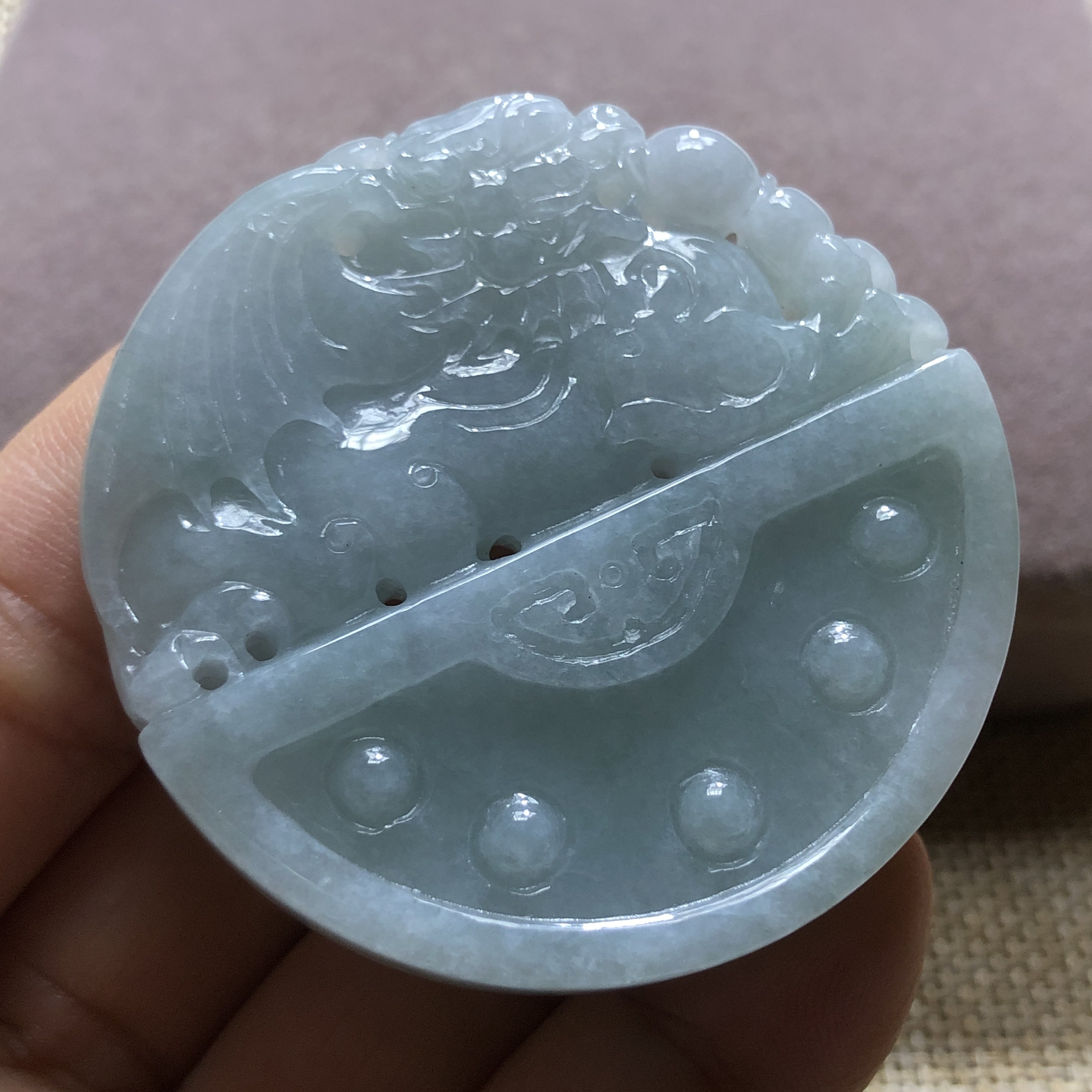 缅甸玉石A货翡翠玉雕玉器文玩老冰糯种飞天貔貅仿古玉牌挂件吊坠