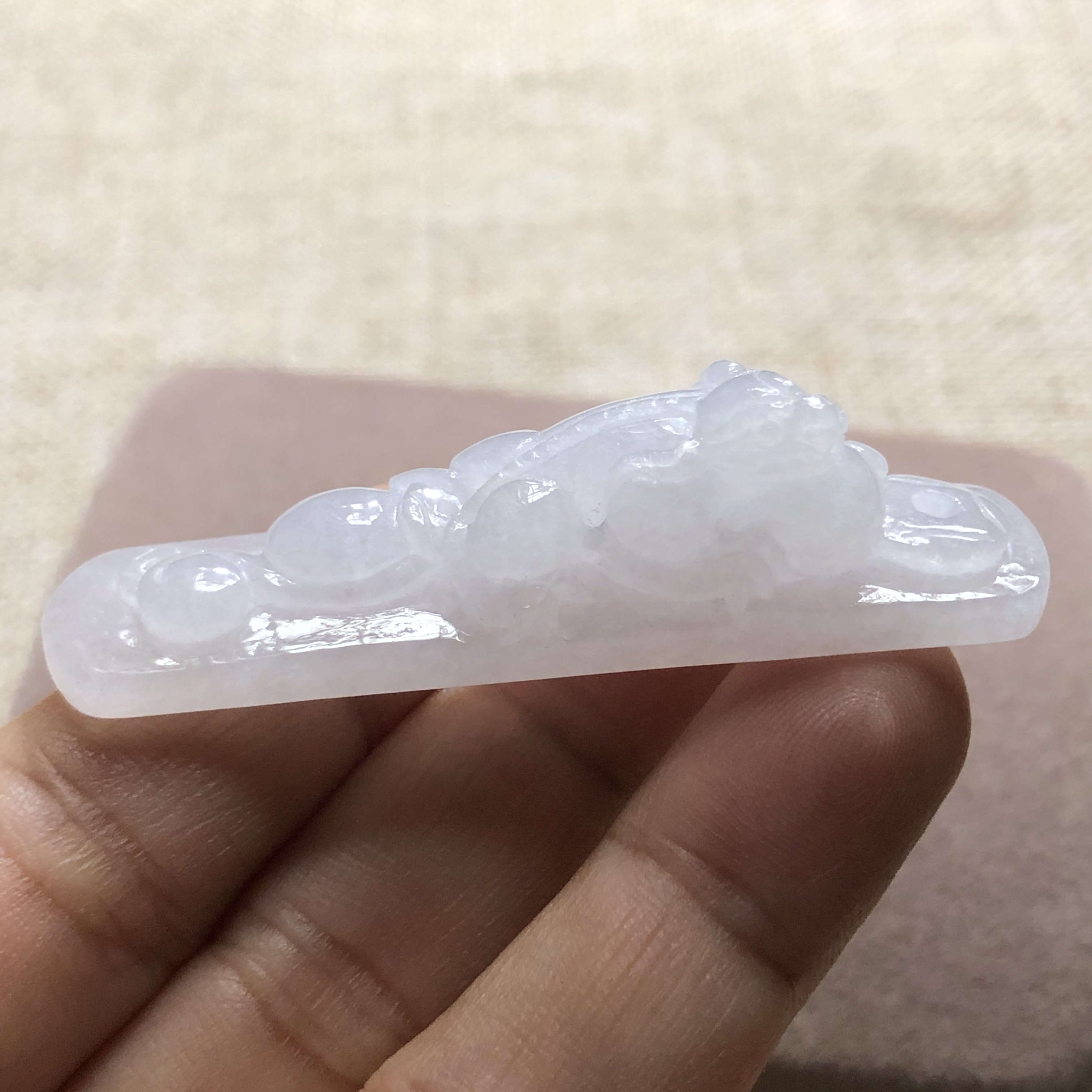 缅甸玉石A货翡翠玉雕玉器文玩冰糯种招财进宝貔貅香插迷你小摆件
