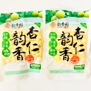 山东韵香园盐水山杏仁200g脱苦去皮即食传统下饭凉拌菜点心零食