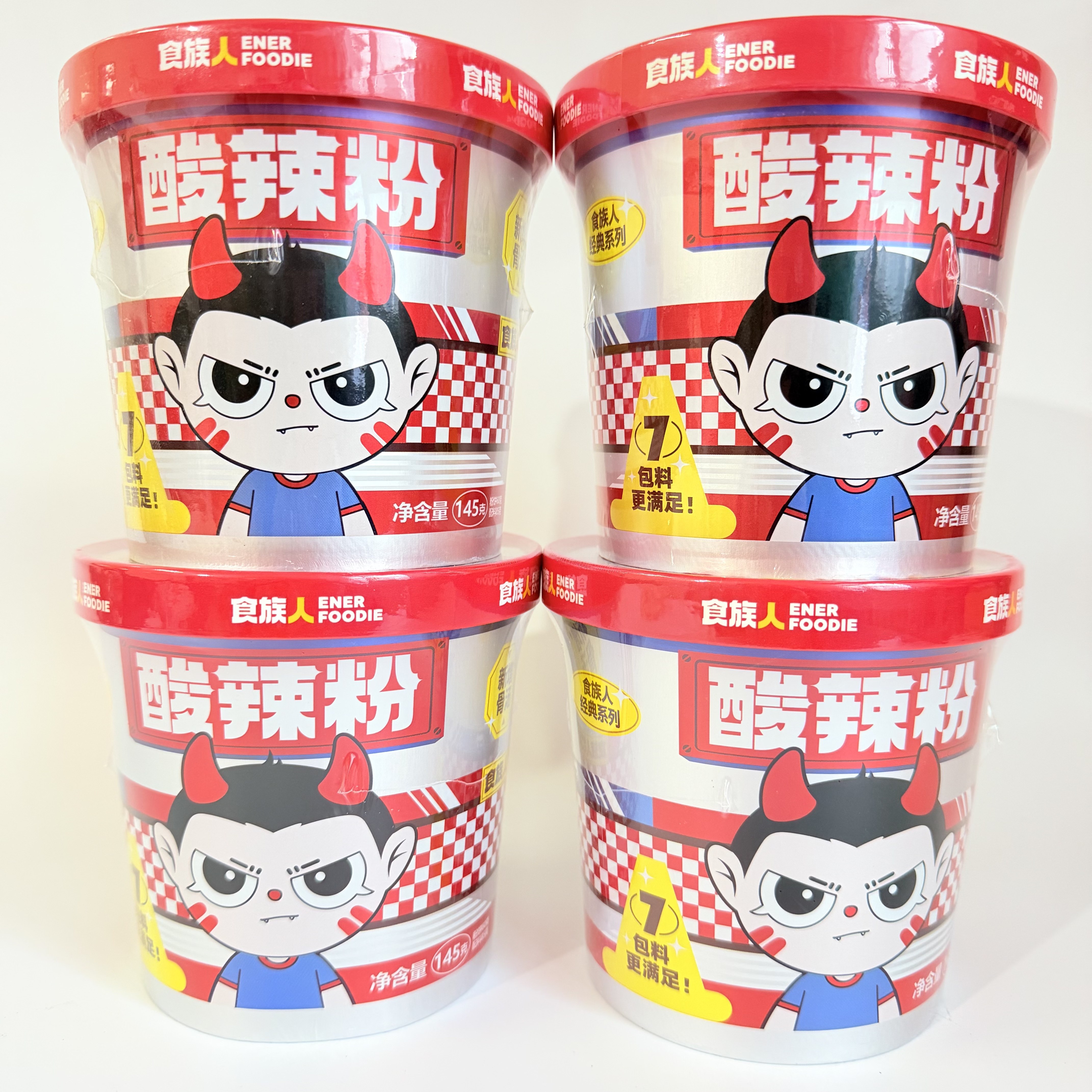 食族人酸辣粉145克桶装方便冲泡速即食面粉丝宿舍办公室早餐夜宵