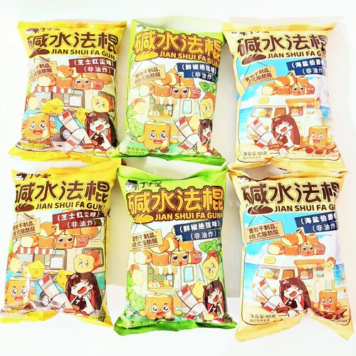 丁小星碱水法棍面包丁芝士红尘鲜椒绝弦海盐伯爵酥脆解馋零食点心