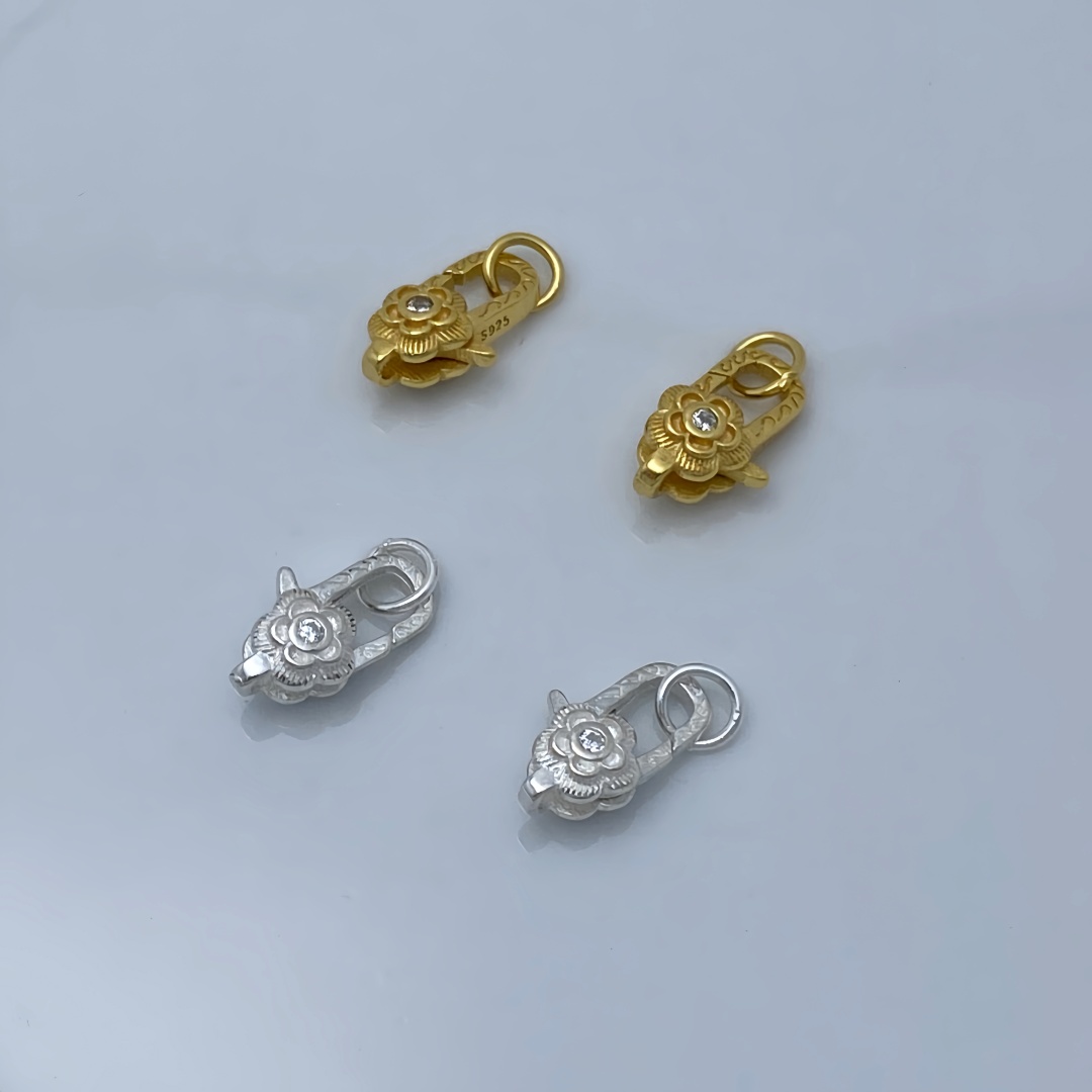 s925银镀金龙虾扣diy手串项链扣