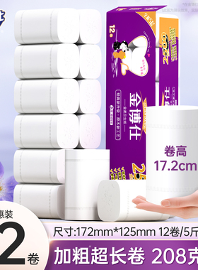 金博仕实芯卷纸卫生纸家用实惠装卷筒纸厕所卫生间专用手纸厕纸巾