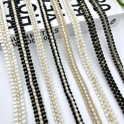 2米价精致珠边金丝编织小香风花边服装头饰发夹窗帘鞋帽装饰辅料