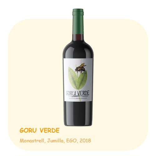2019 GORU VERDE ORGANICALLY 14.%vol 750ml/btl