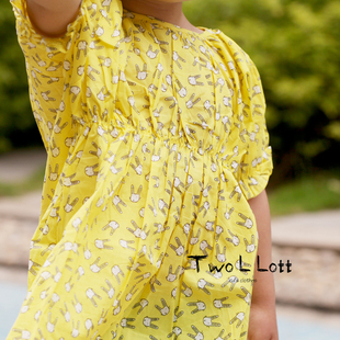 【两个小洛特】90-130爱丽丝梦游仙境 奇趣兔子 纯棉百搭连衣裙