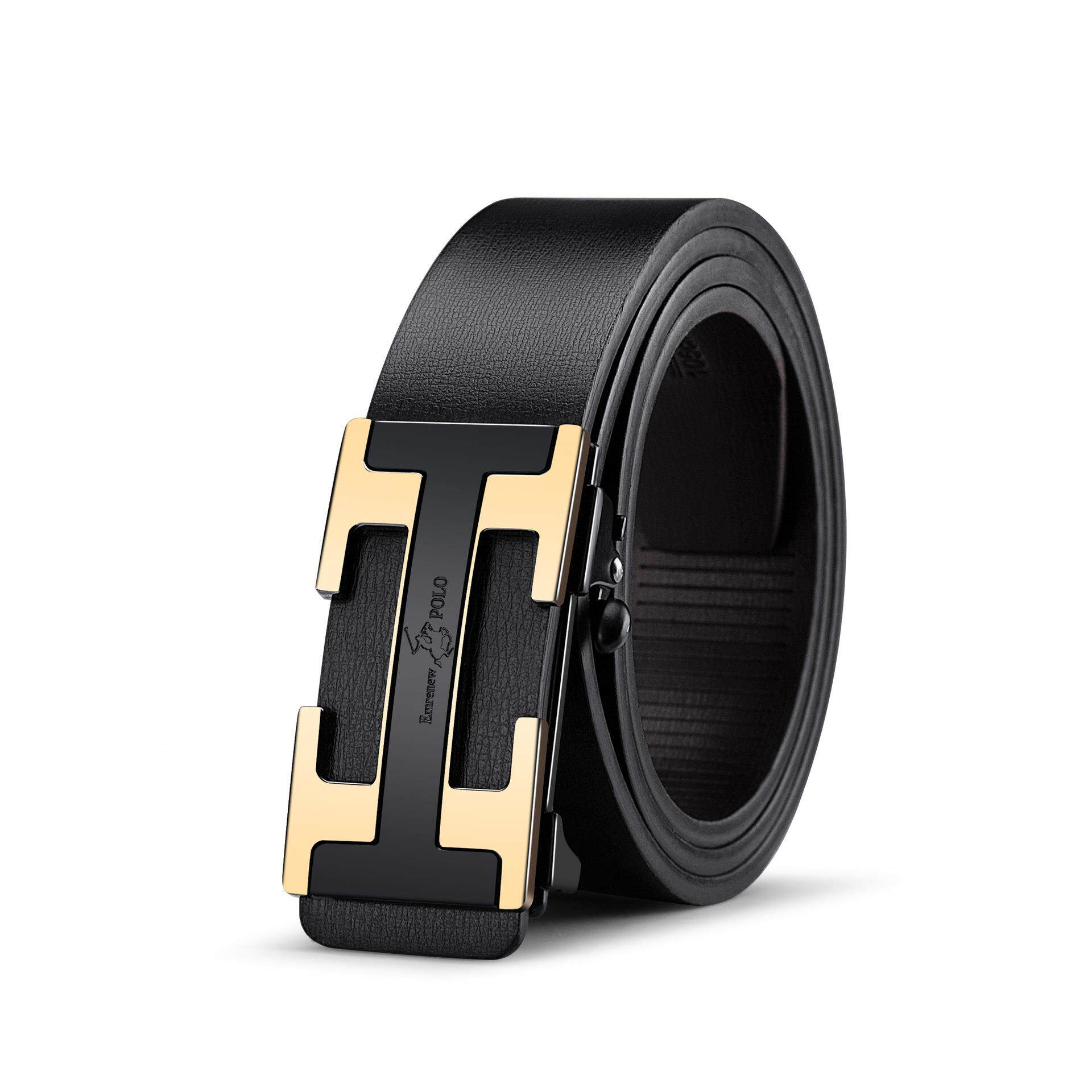 安普里保罗皮带男真皮无牙自动扣内穿年轻人潮流腰带商务休闲裤带