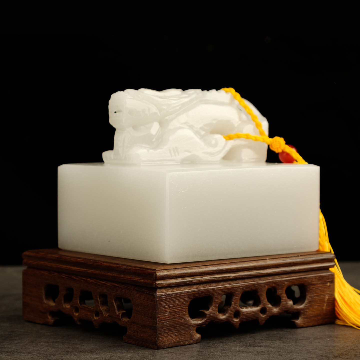 天然白玉石螭龙大印章中式招财镇宅阳平治都功印龙印定制篆刻礼品