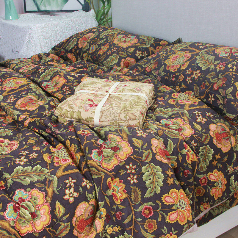 加大出口欧美加厚纯棉提花双人床单枕套三件套全棉双人被套四件套