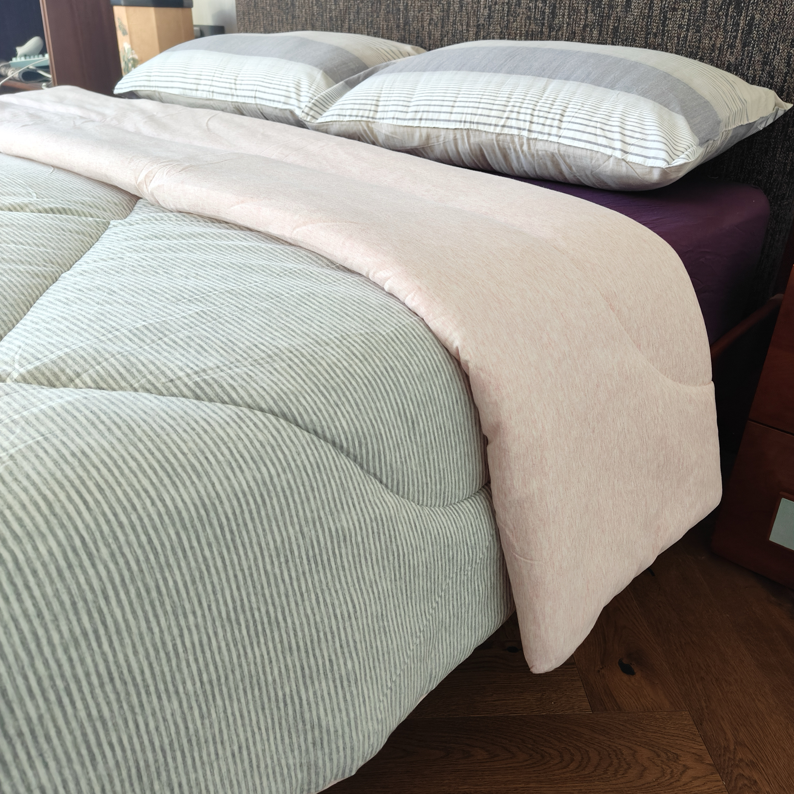 高品质外贸出口纯棉针织天竺棉加厚双人秋冬款厚被子可机洗水洗