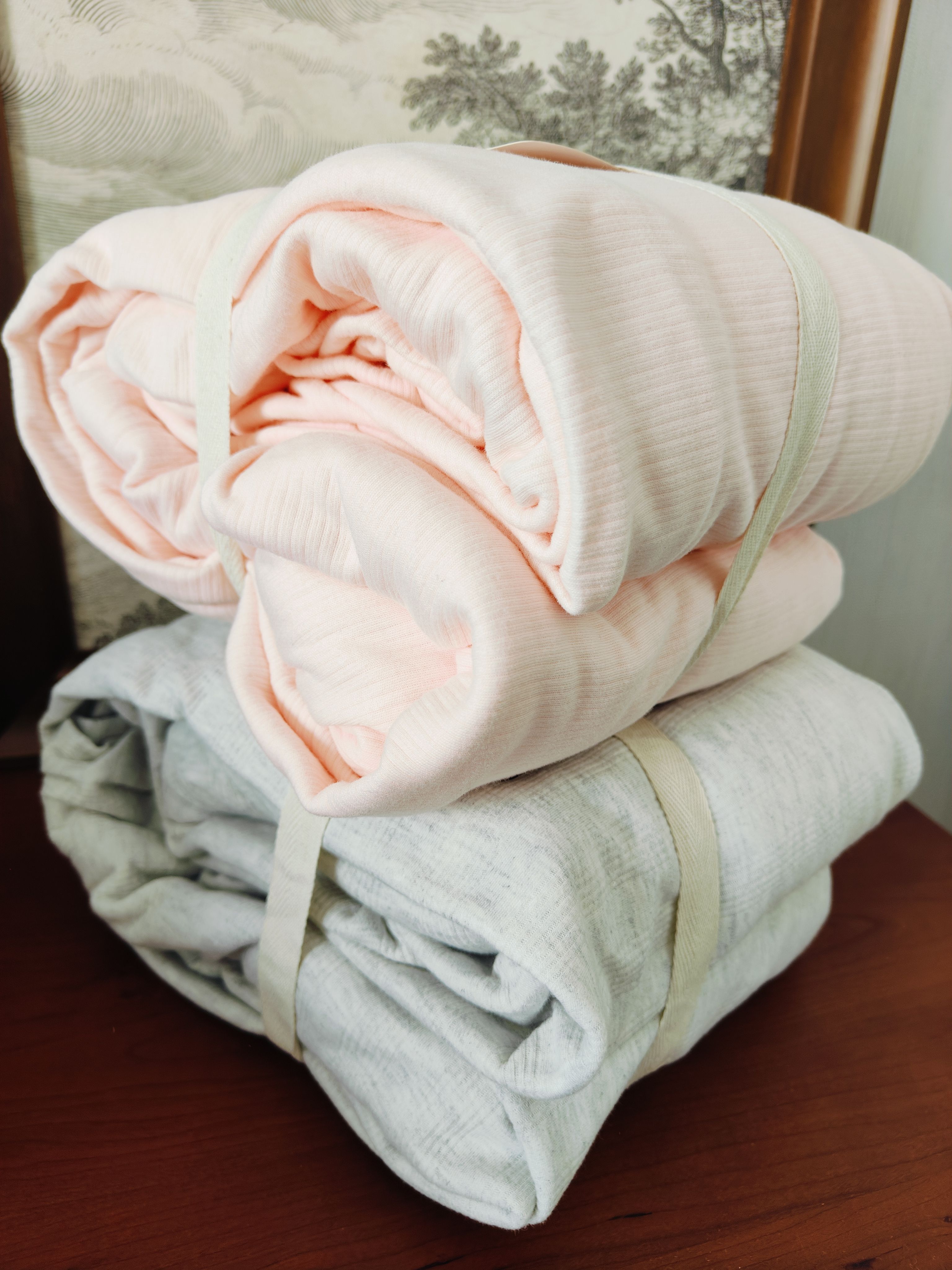 外贸出口日单加厚纯棉针织纯色素色坑条1.5床笠席梦思床垫套高30