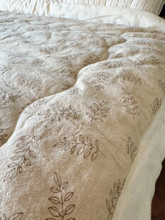 外贸出口亚麻汗麻透气可水洗棉花被子秋冬单人被子学生加厚四级被