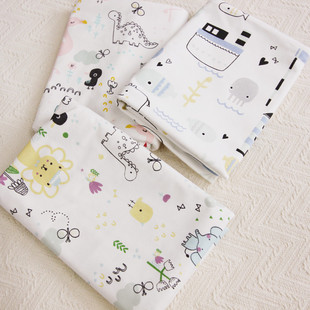 外贸出口卡通纯棉针织防水床单全棉隔尿垫女性生理垫柔软透气不闷