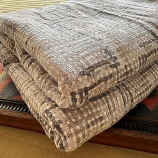 外贸出口加厚酵素水洗亚麻汉麻棉麻双人床单亲肤柔软厚实床品单件