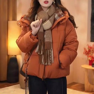 棉服女短款2026冬季新款宽松巨好看棉袄外套小个子保暖棉衣面包服