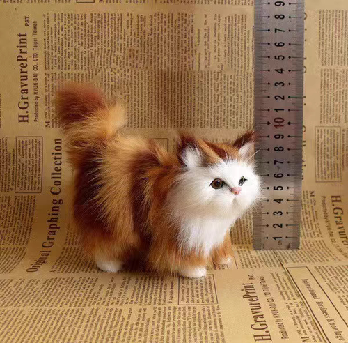 假猫仿真小猫猫咪玩偶布偶毛绒玩具猫摆件送女友孩子生日玩具礼物