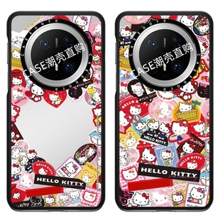 CASE50周年凯蒂猫KT猫适用于华为mate70 70卡通可爱mate60保护套 70pro手机壳磁吸镜面mate60pro保护壳防摔60