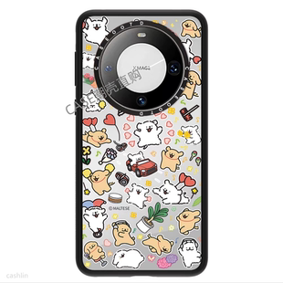 p壳可爱狗狗华为Mate60pro磁吸防摔保护套明星同款 Maltese线条小狗适用华为Mate70Pro手机壳mate70 CASE