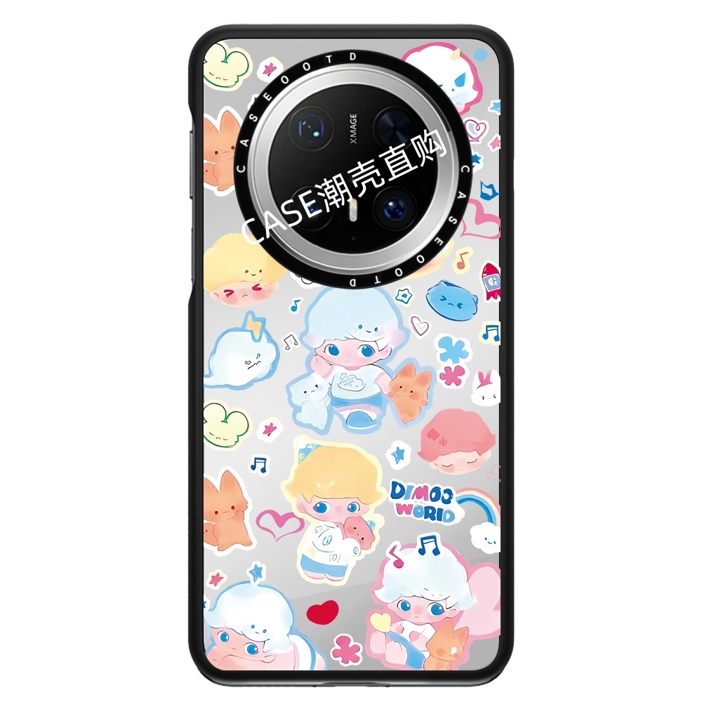 CASE泡泡玛特DIMOO适用于华为Mate70/70Pro磁吸镜面手机壳70华为mate60pro保护套mate70卡通60pro防摔保护壳