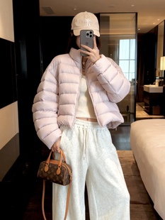 无胆防三防面料云朵泡芙蓬松95白鹅绒服女士高级感羽绒服立领外套