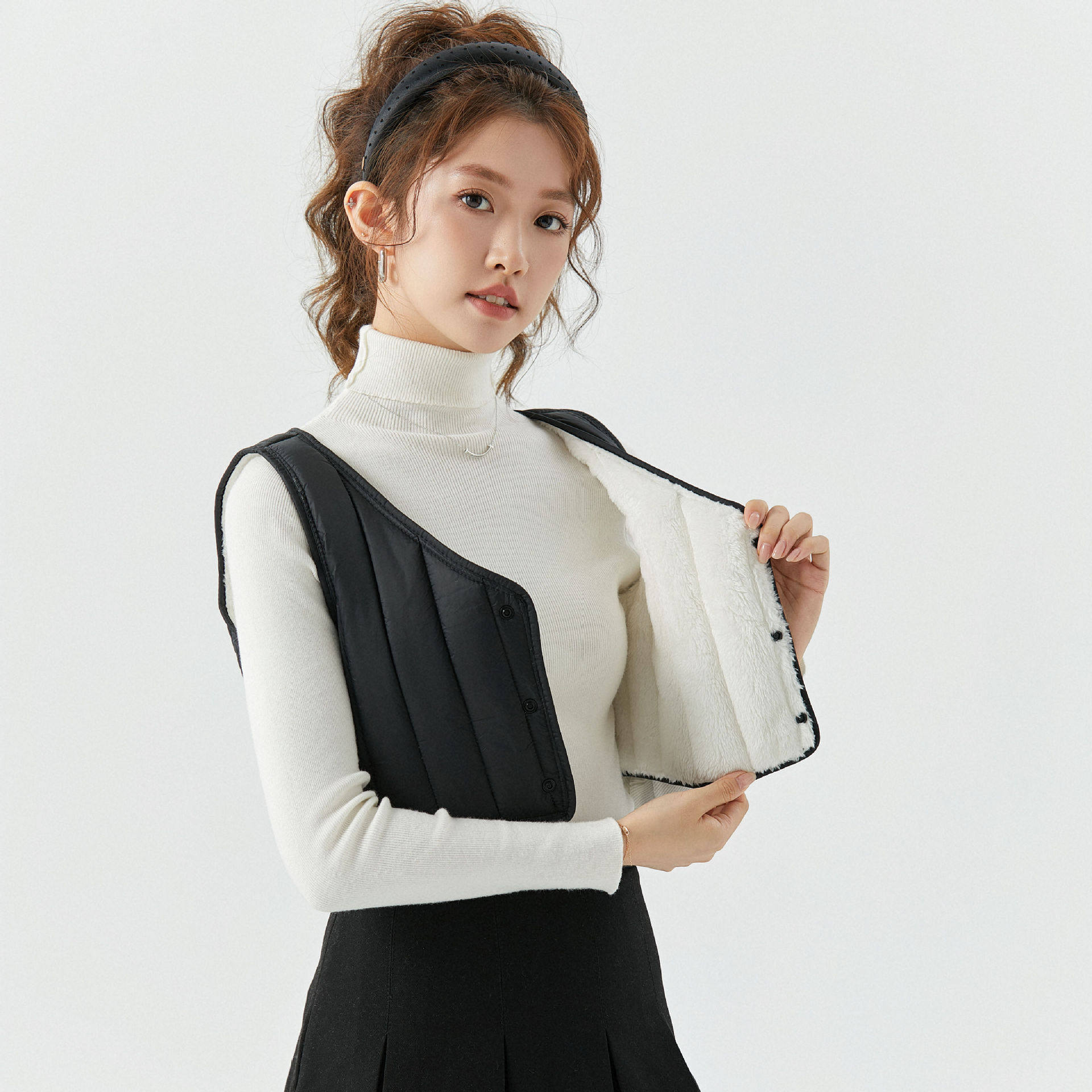 女士加绒保暖马甲内胆批发