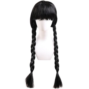 男女反串角色演出年会搞笑假发复古双辫麻花辫傻妞假发大辫子包邮