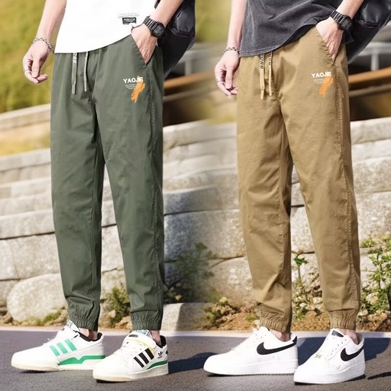 夏季男薄款干活穿的裤子冰丝休闲裤耐磨建筑工人工地工作服工作裤