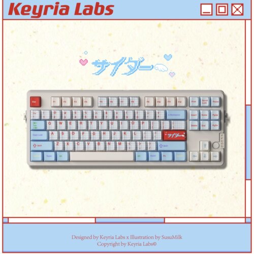 KeyriaLabs/像素甜品奶油苏打/PBT五面热升华键帽