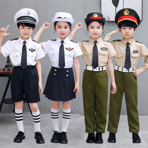 儿童小海军机长制服套装警服