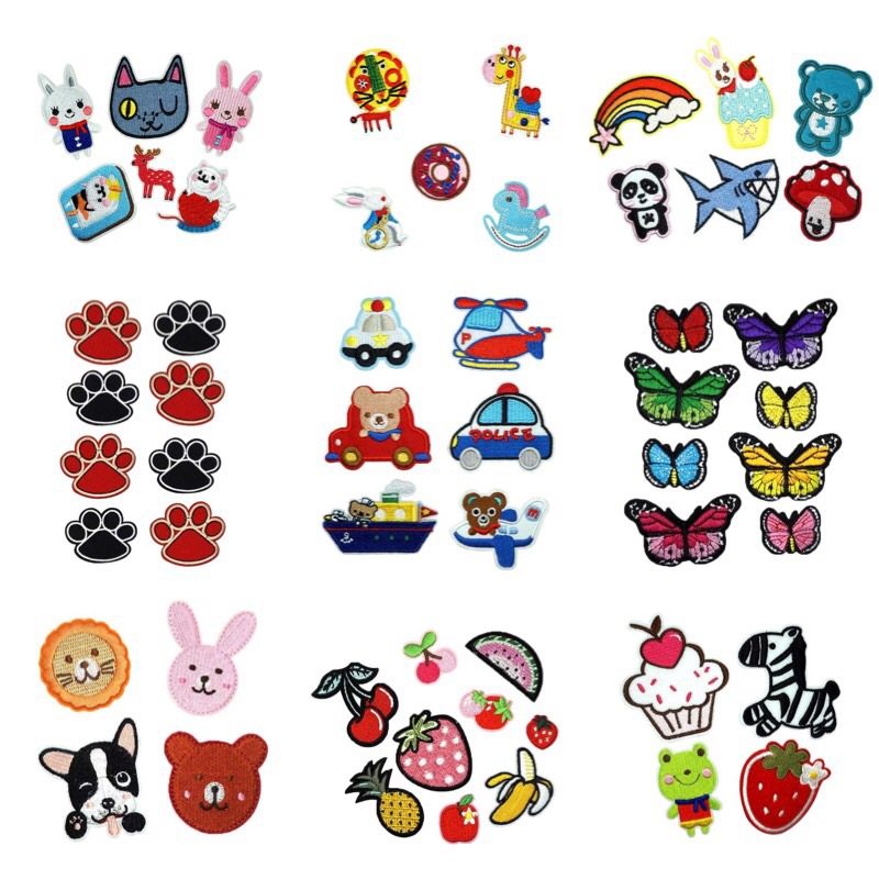 刺绣卡通补丁布贴可爱图案贴衣服羽绒服装饰修复装饰破洞烫熨贴