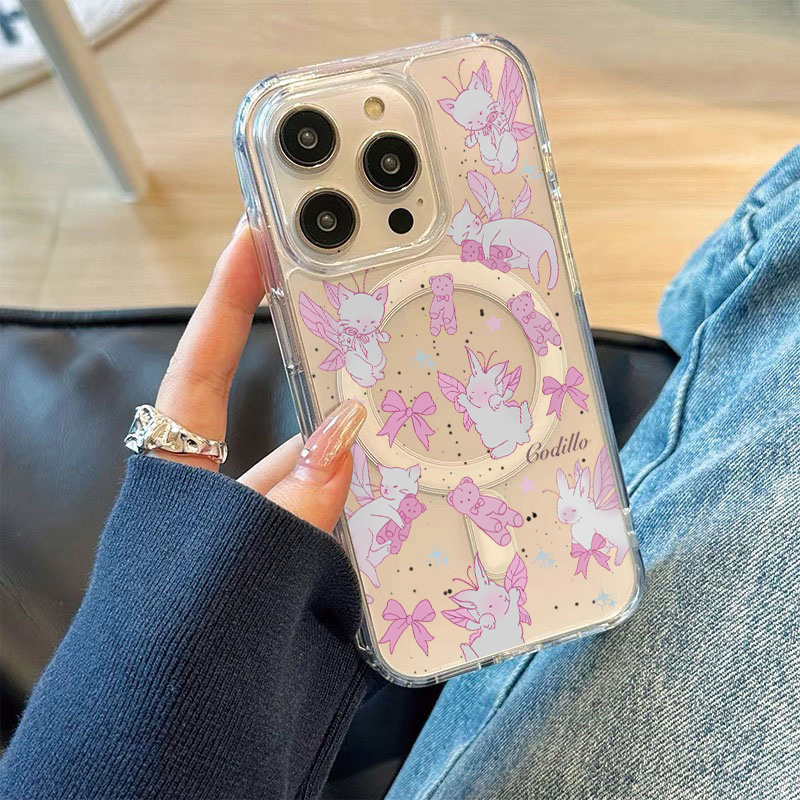 研究所韩系ins风原创少女感可爱个性小众猫咪适用iPhone15手机壳新款苹果16promax透明全包14防摔女款不撞壳
